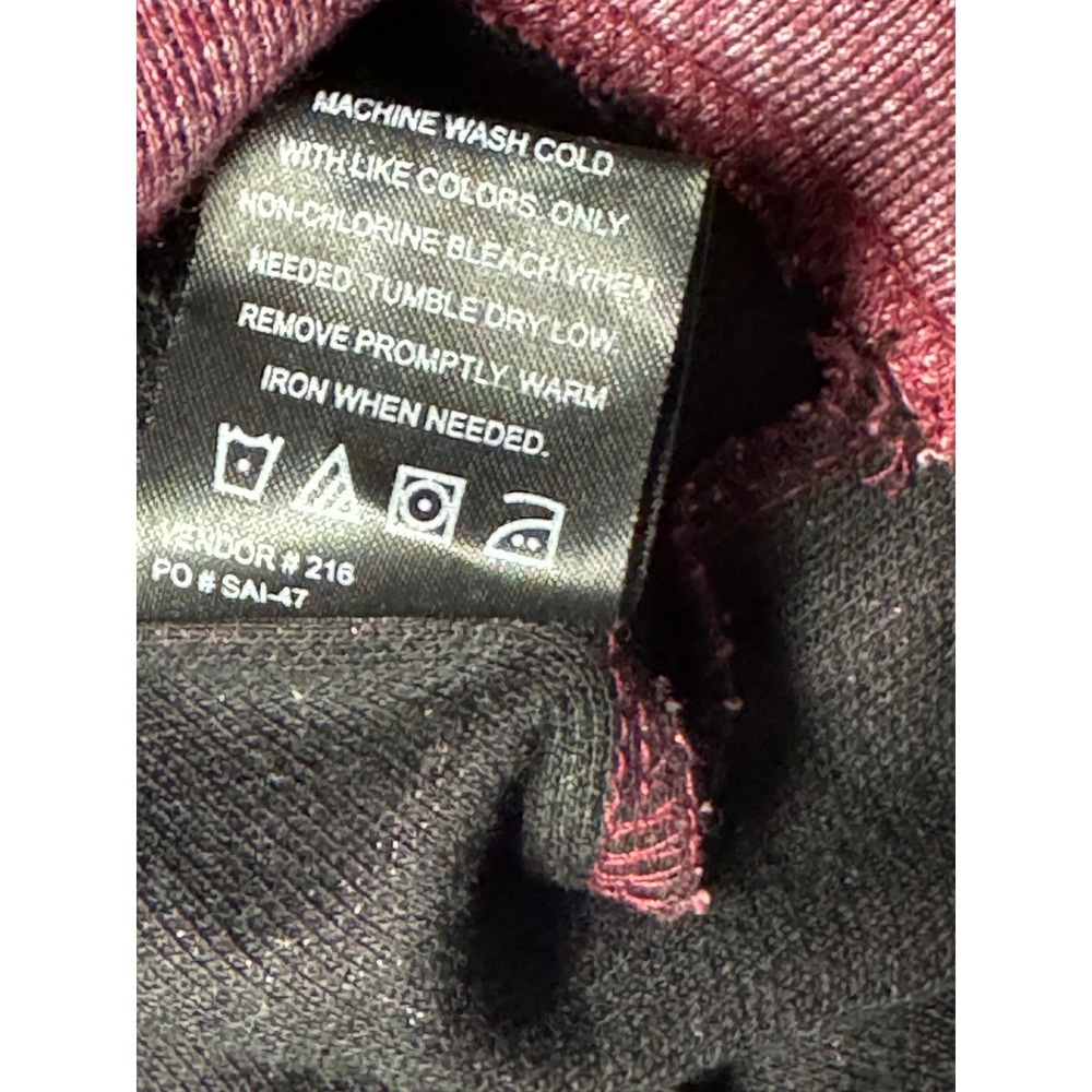 Fourcast Mens XL Quarter Zip Pullover Burgundy Mock Neck Sweater Outdoor Fish - Picture 13 of 14